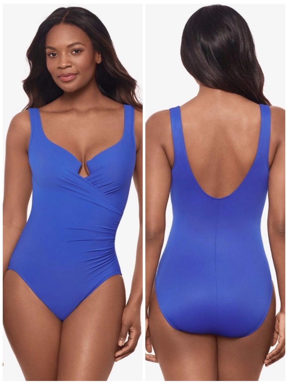 Miraclesuit Swim Must Have Escape One-Piece Swimsuit Royal Blue Size 12